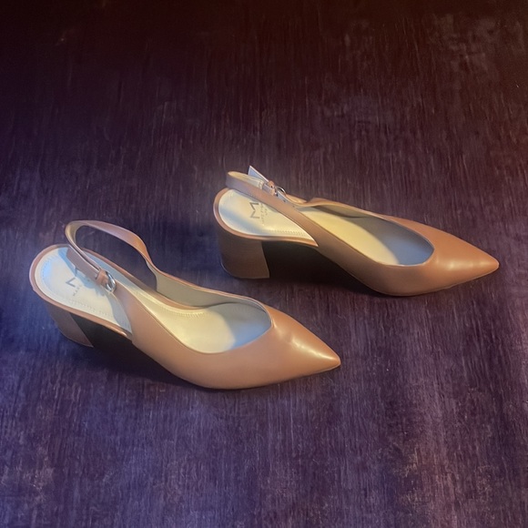 Marc Fisher Stacked Heel Sling Back Pump - Picture 3 of 6